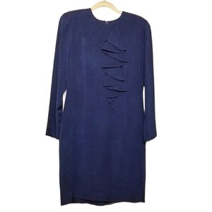 YL by Yair Dress | Navy 100% Silk Dress (Size 8)